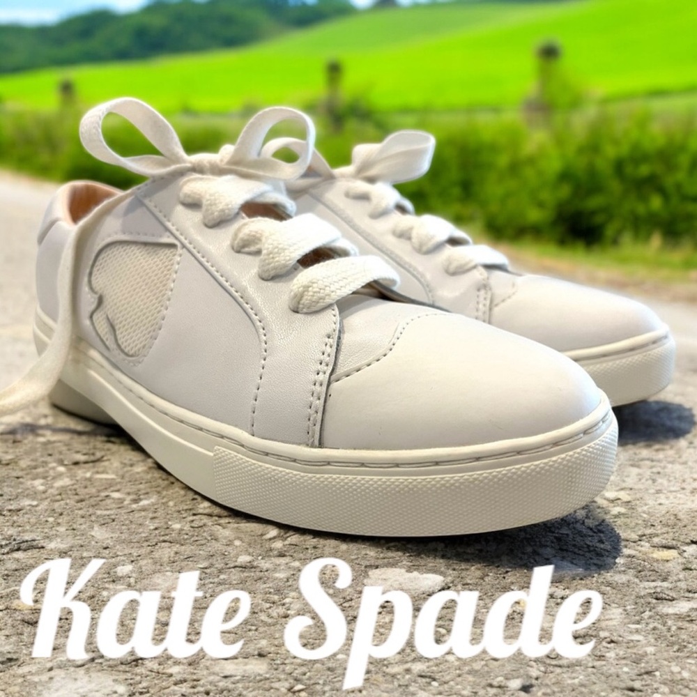KATE SPADE Fez Leather Sneaker Size 7.